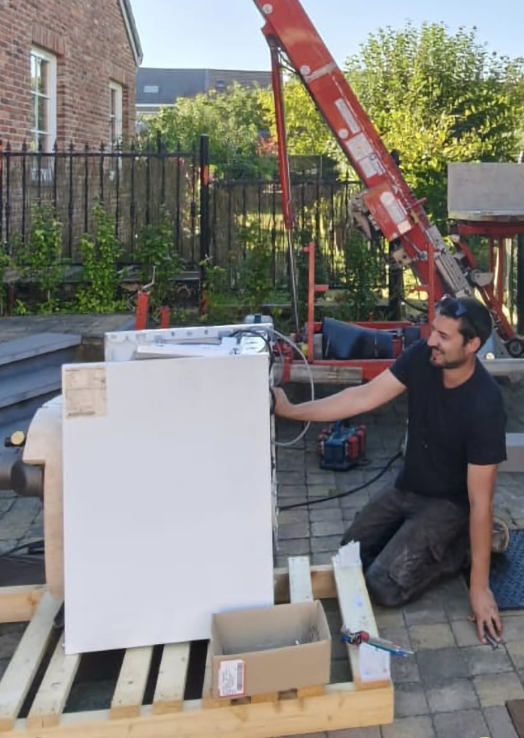 Guillaume Tessaro sur un chantier